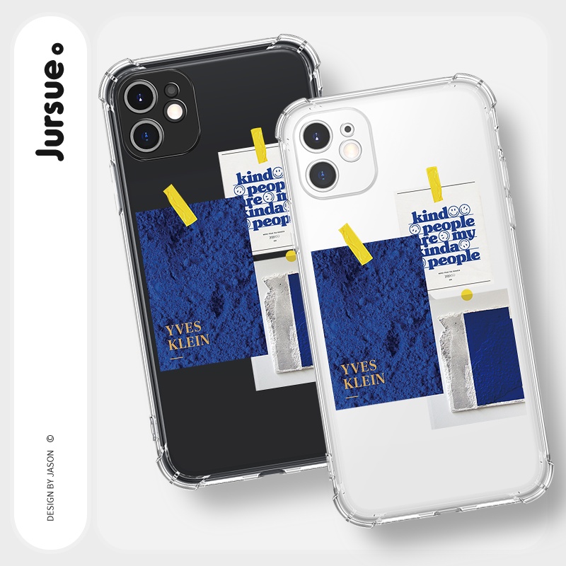 Ốp lưng JURSUE chống sốc hình dễ thương đẹp ngộ nghĩnh cho iPhone 13 12 11 Pro Max SE 2020 X XR XS ip 8 7 6 6S Plus Y106