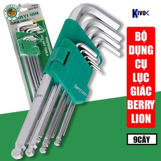 Bộ dụng cụ vặn lục giác 9 món cao cấp berrylion - bộ khóa lục giác dài bền