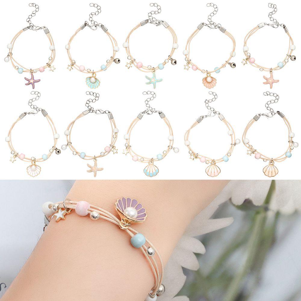 ESPO Vòng Tay Vỏ Sò Đính Hạt Giả Ngọc Trai