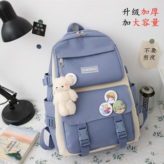 Cặp học sinh nữ phiên bản Hàn Quốc của trường THCS và THPT Harajuku Ba lô dung tích lớn Nữ in Sen Department Wild Net Red Ba lô