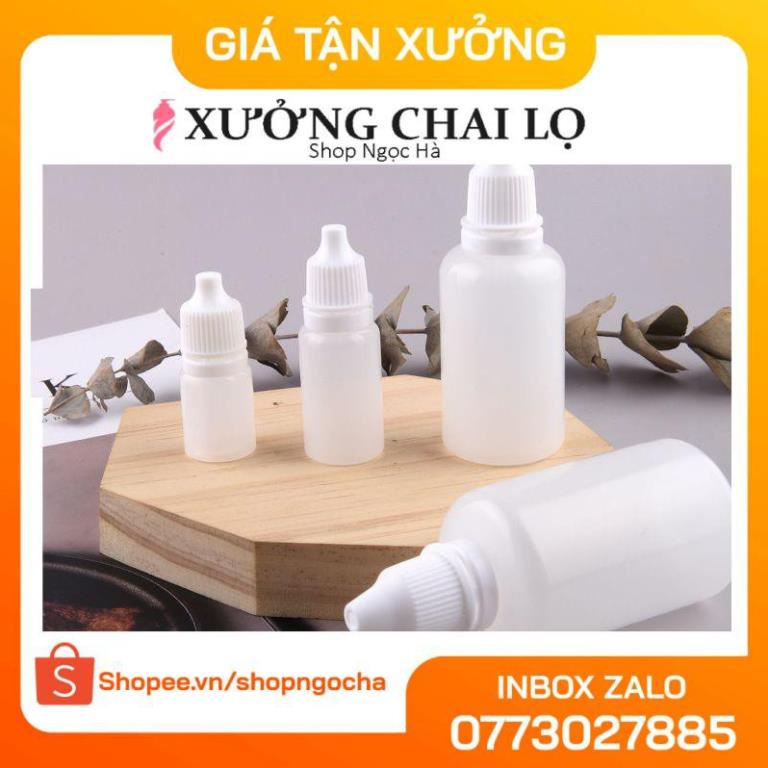 Lọ Nhựa ❤ GIÁ TỐT NHẤT ❤ Vỏ chai lọ nhỏ mắt 5ml,10ml,20ml Granty chiết dược phẩm , chai lọ mỹ phẩm , chai chiết mực .