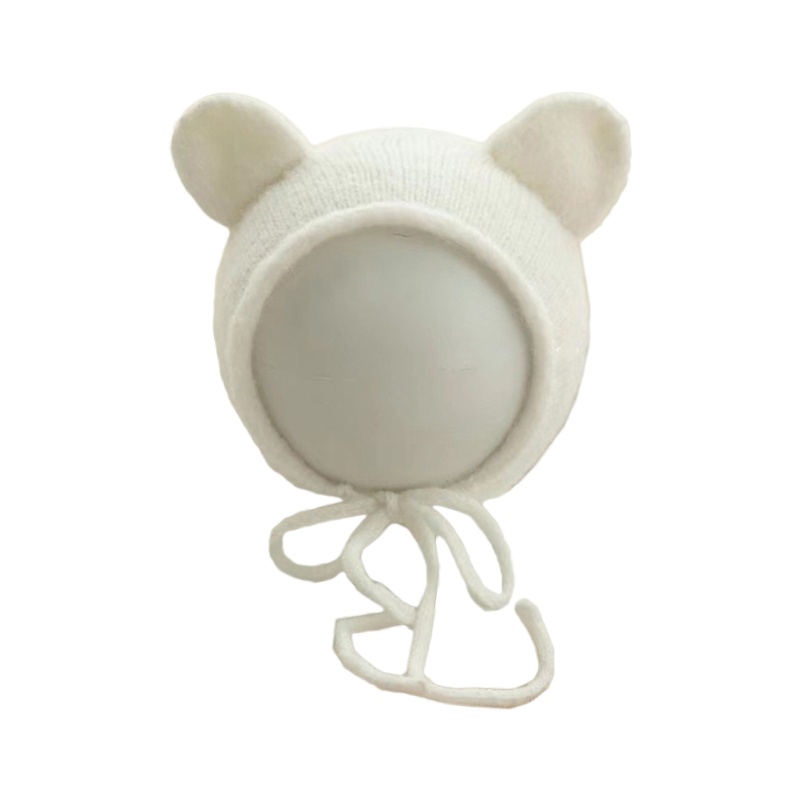 Mũ Beanie Đan Len Handmade Dễ Thương Làm Phụ Kiện Chụp Ảnh Cho Bé Sơ Sinh