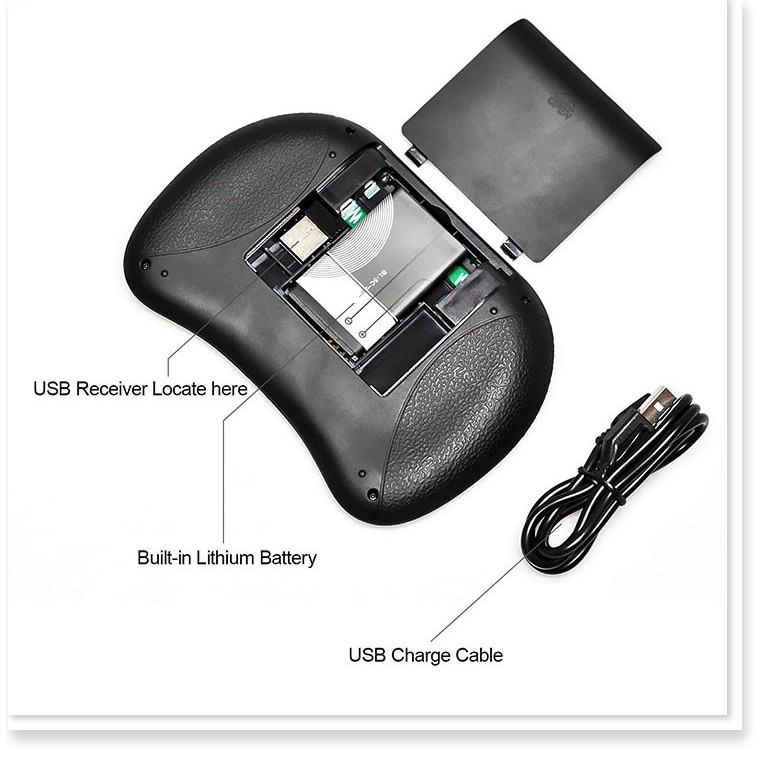 Bàn phím không dây mini ukb-500 có đèn led kiêm chuột bay - EL0009