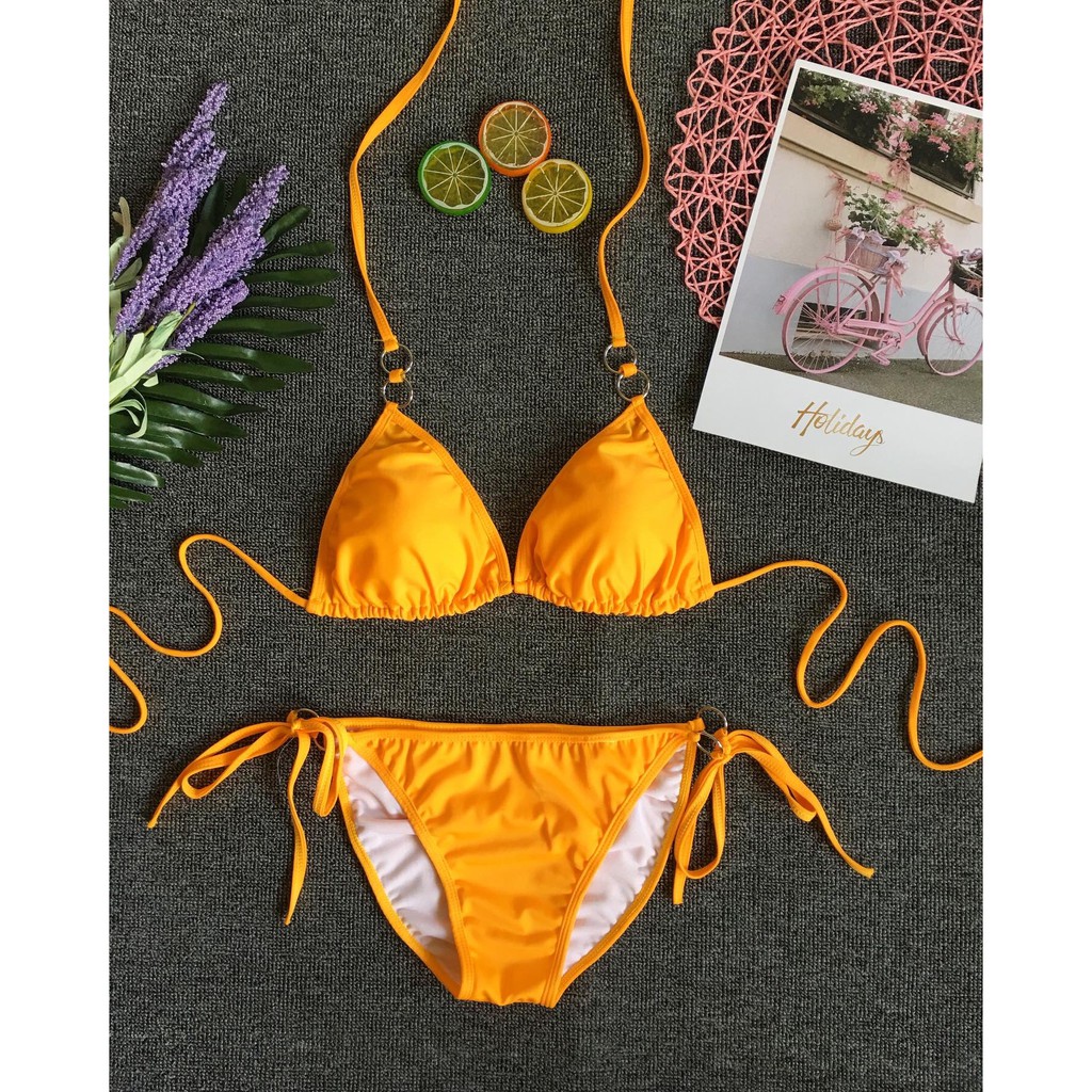 Bikini tam giác phối khoen sexy (6 màu)
