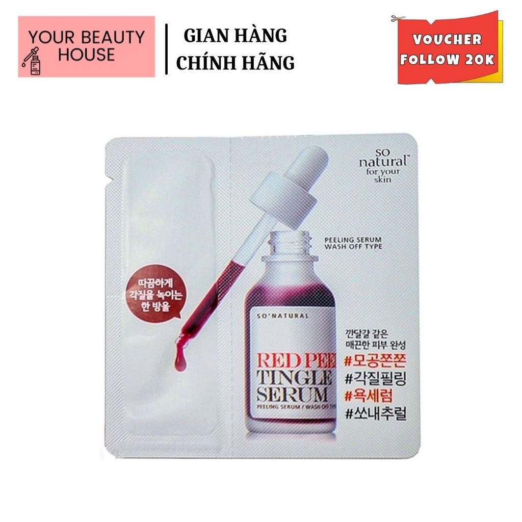 Tinh Chất Red Peel Tingle Serum So' Natural - 1 gói sample