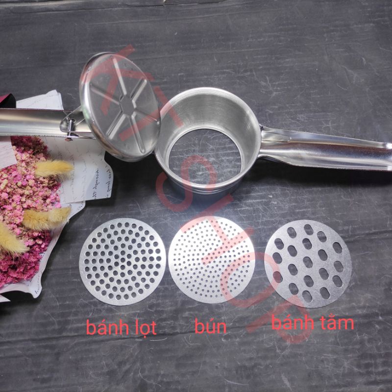 Dụng cụ ép bún, bánh lọt bằng inox