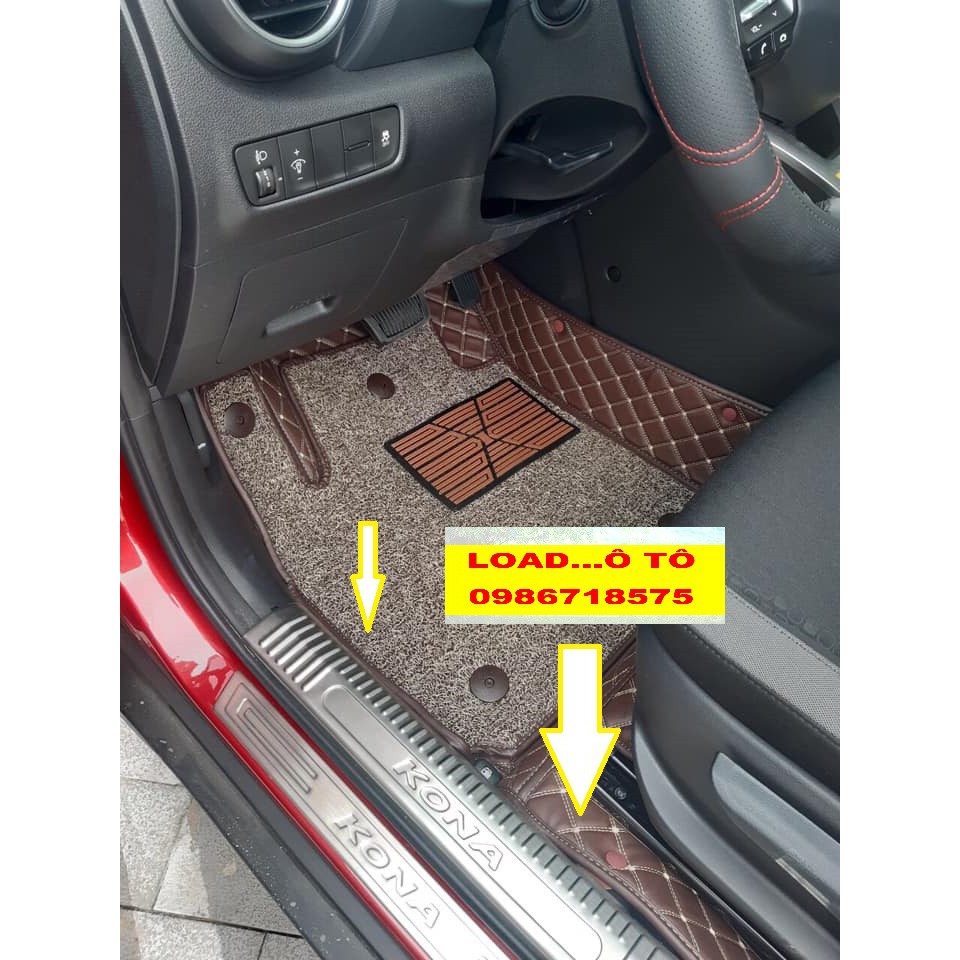 Ốp Bậc Cửa, Nẹp Bước Chân Trong, Ngoài Xe  Huyndai Kona 2022-2018 Chất Liệu Inox Cao cấp Load Ô Tô