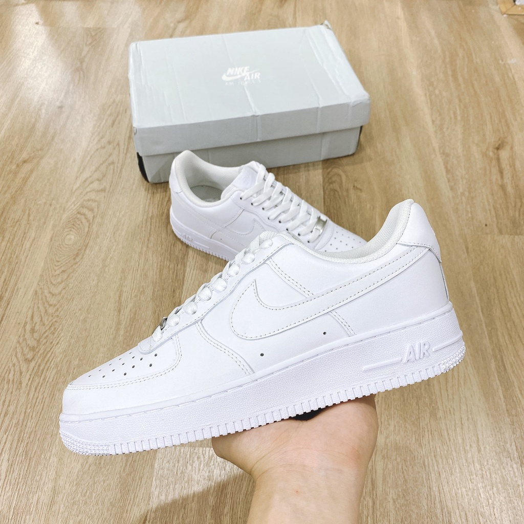 Giày 𝗔𝗙𝟭 𝗡𝗜𝗞𝗘_Trắng Nam Nữ, Giày 𝗡𝗜𝗞𝗘_Air Force 1 All White Full Box Bill