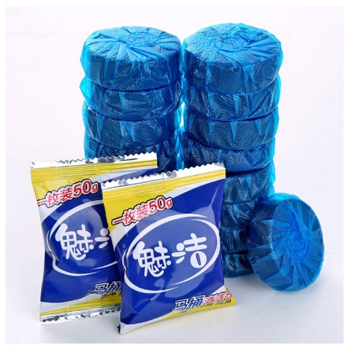 Túi 10 Viên tẩy bồn cầu hương chanh vệ sinh diệt khuẩn, khử mùi hiệu quả hòa tan trong nước