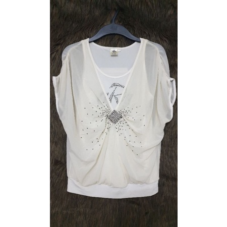 Áo trung niên đính đá sz L