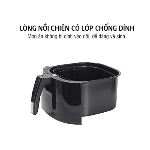 Nồi Chiên Không Dầu Lock&amp;Lock EJF276 (3.0 Lít) - BH 12 tháng - giadungmall