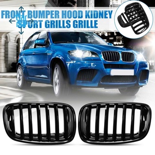 Cặp lưới tản nhiệt màu đen gắn mui xe hơi bmw x5 x6 e70 e71 2007-2013