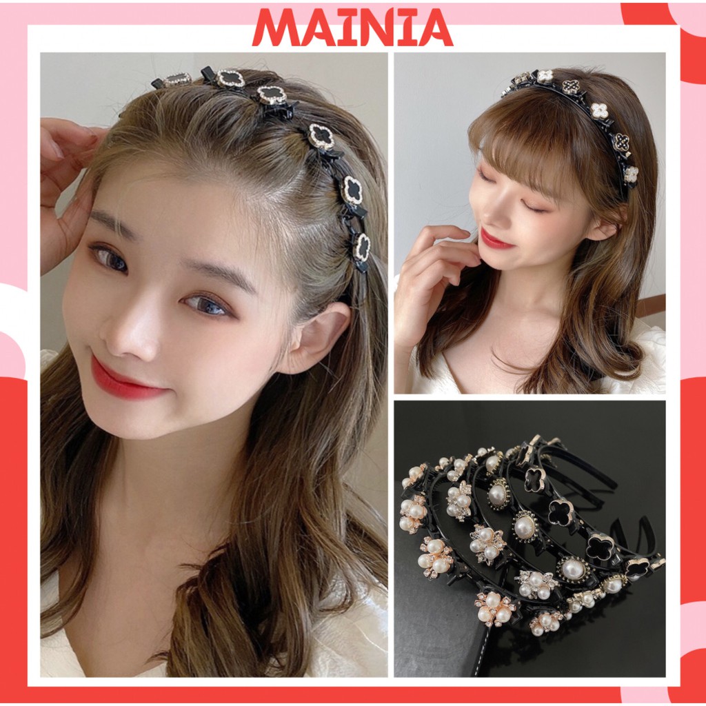 Cài Tóc Tiktok Đính Đá Bờm Cài Tóc Có Kẹp Tạo Độ Phồng Kẹp Tóc Hàn Quốc Siêu Xinh Mainia Shop