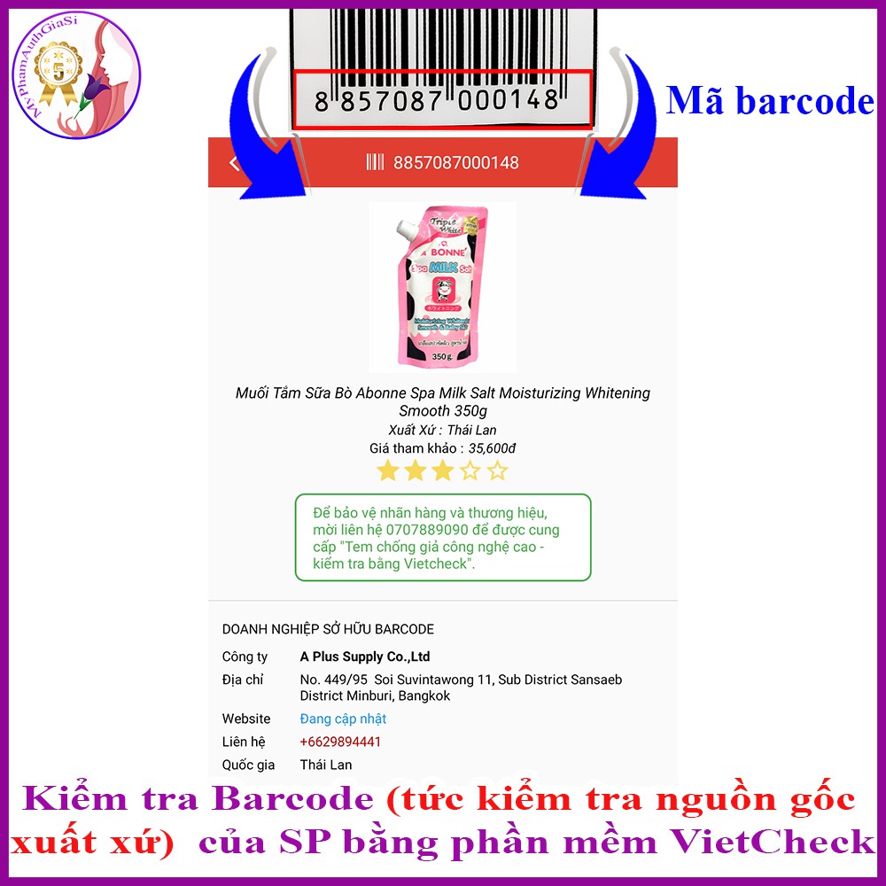 Muối tắm A Bonne tẩy tế bào chết làm trắng da giải độc và cân bằng độ ẩm 350g Thái Lan | BigBuy360 - bigbuy360.vn