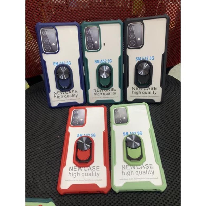 Ốp lưng samsung A52 viền dẻo màu lưng trong suốt chống sốc có iring