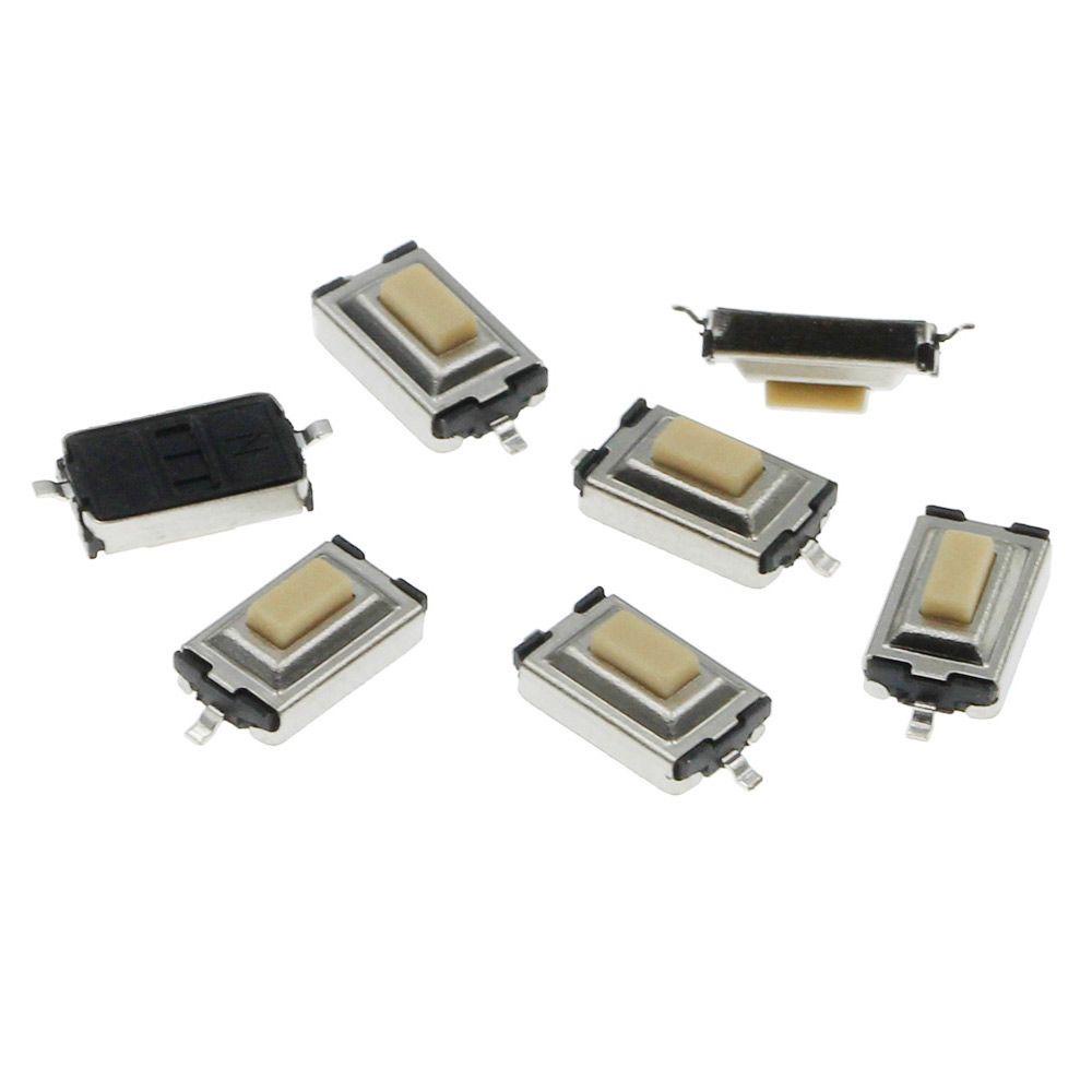 Set 100 Công Tắc Micro Touch An Toàn 2Pin Màu Trắng