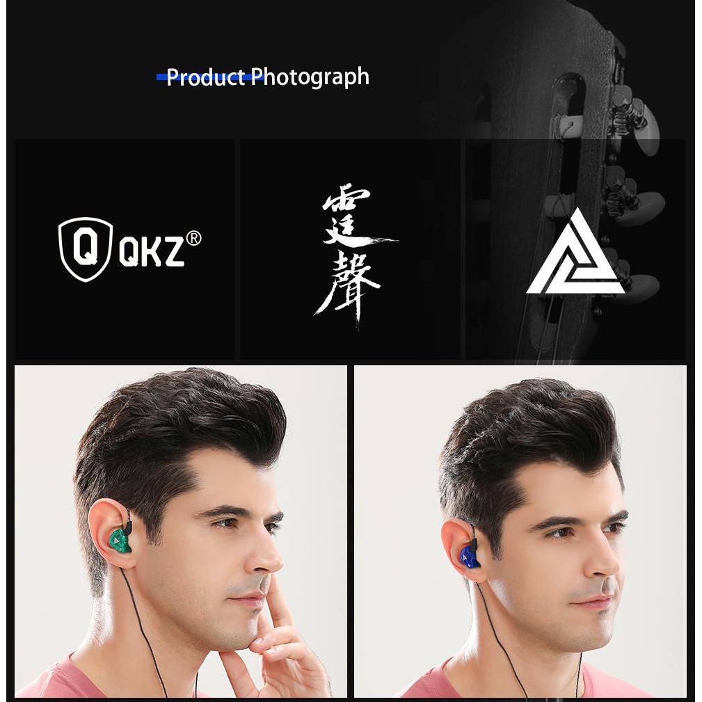Tai nghe chơi game QKZ AK6 nhét tai giảm tiếng ồn giắc 3.5mm có micro chuyên dụng