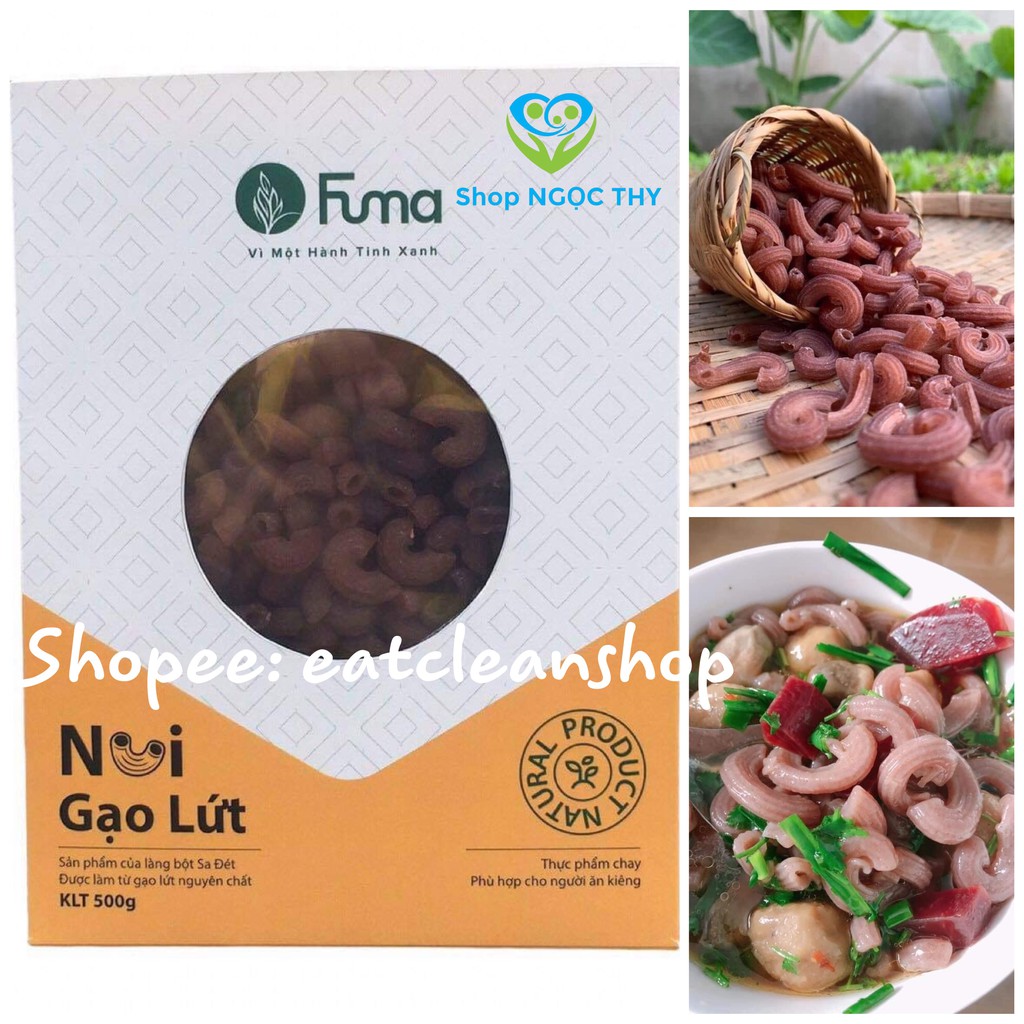 Nui gạo lứt Fuma 500gr, phù hợp ăn kiêng/chay/eatclean/keto