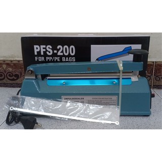 [VỎ SẮT] MÁY HÀN MIỆNG TÚI PFS 200 TẶNG 1 BỘ DÂY NHIỆT|Máy hàn miệng túi 20cm sắt| máy cắt ép màng co 20cm sắt