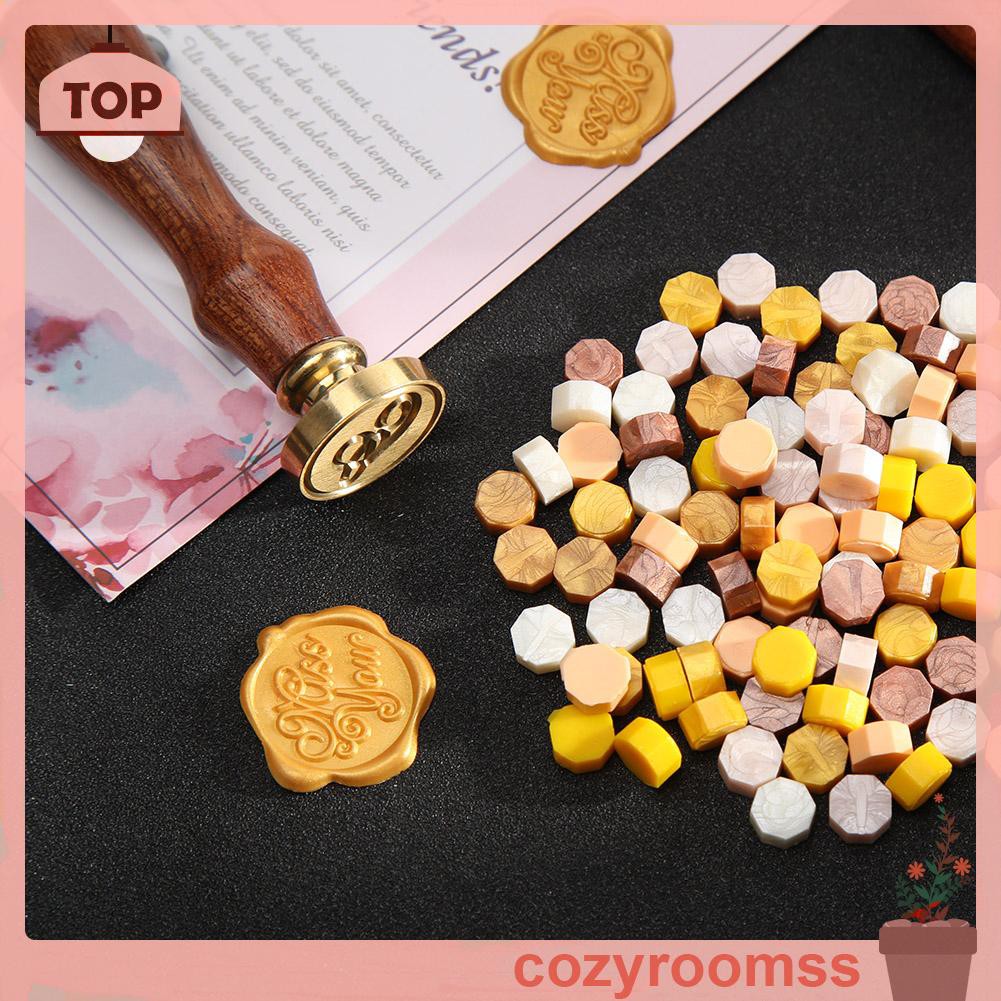 Sáp Retro Fire Painting Sealing Wax Pills Grain Wax Seal Beads for Stamp Decor