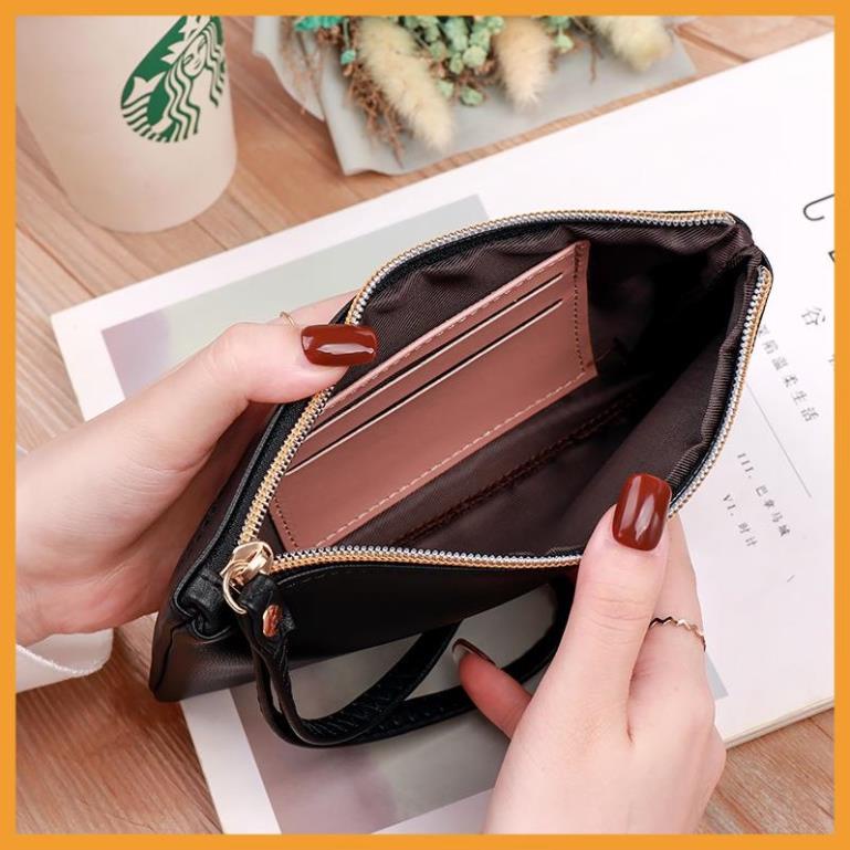 Ví nữ dài hoa cúc đẹp đựng tiền cầm tay nhiều ngăn thời trang cao cấp DA7