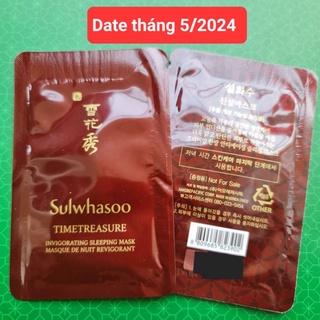 [Date2024]Mặt nạ ngủ thông đỏ chống lão hóa Sulwhasoo Timetreasure Invigorating Sleeping Mask (gói 3ml)