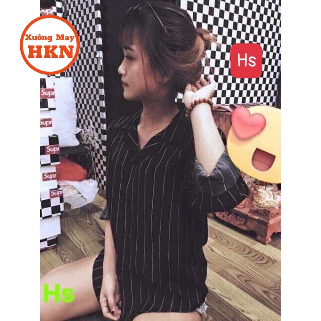 Áo Sơ Mi Kẻ Nam Nữ Mã 853 Xưởng May HKN