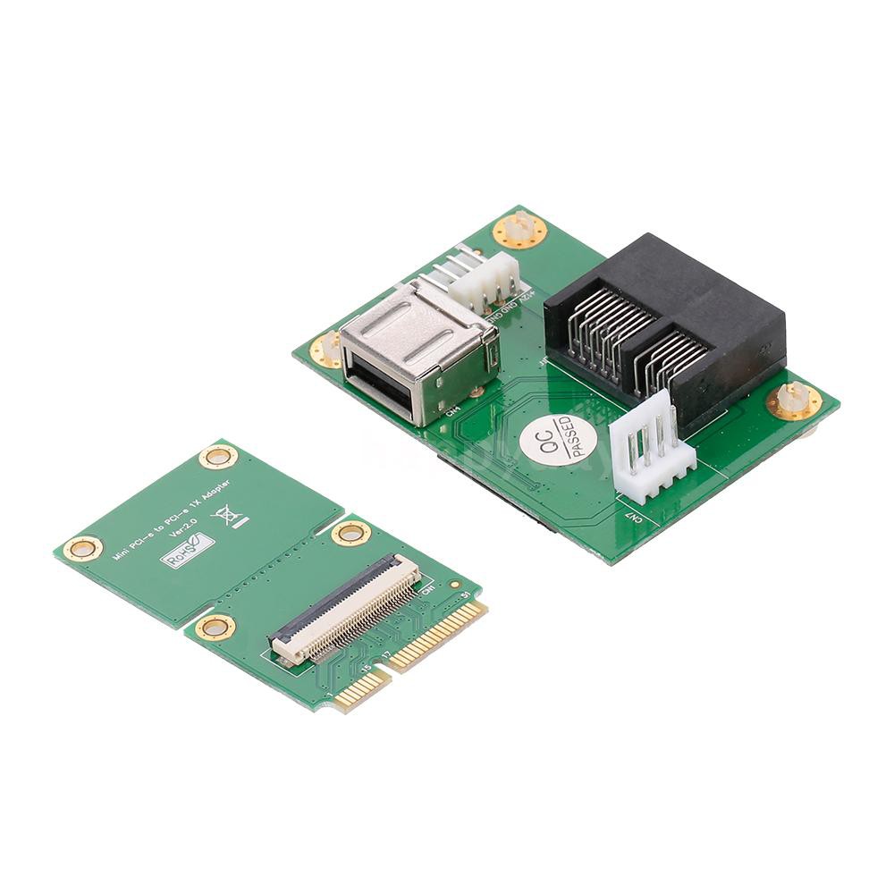 Mini PCI-E to PCI-E Extension Cord Adapter Card with Horizontal Slot Support PCI-E 1X/4X/8X/16X