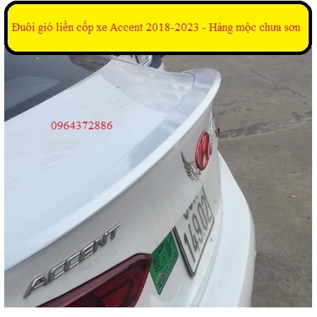 Đuôi gió xe Huyndai Accent 2018-2023 loại liền cốp - Hàng mộc chưa sơn