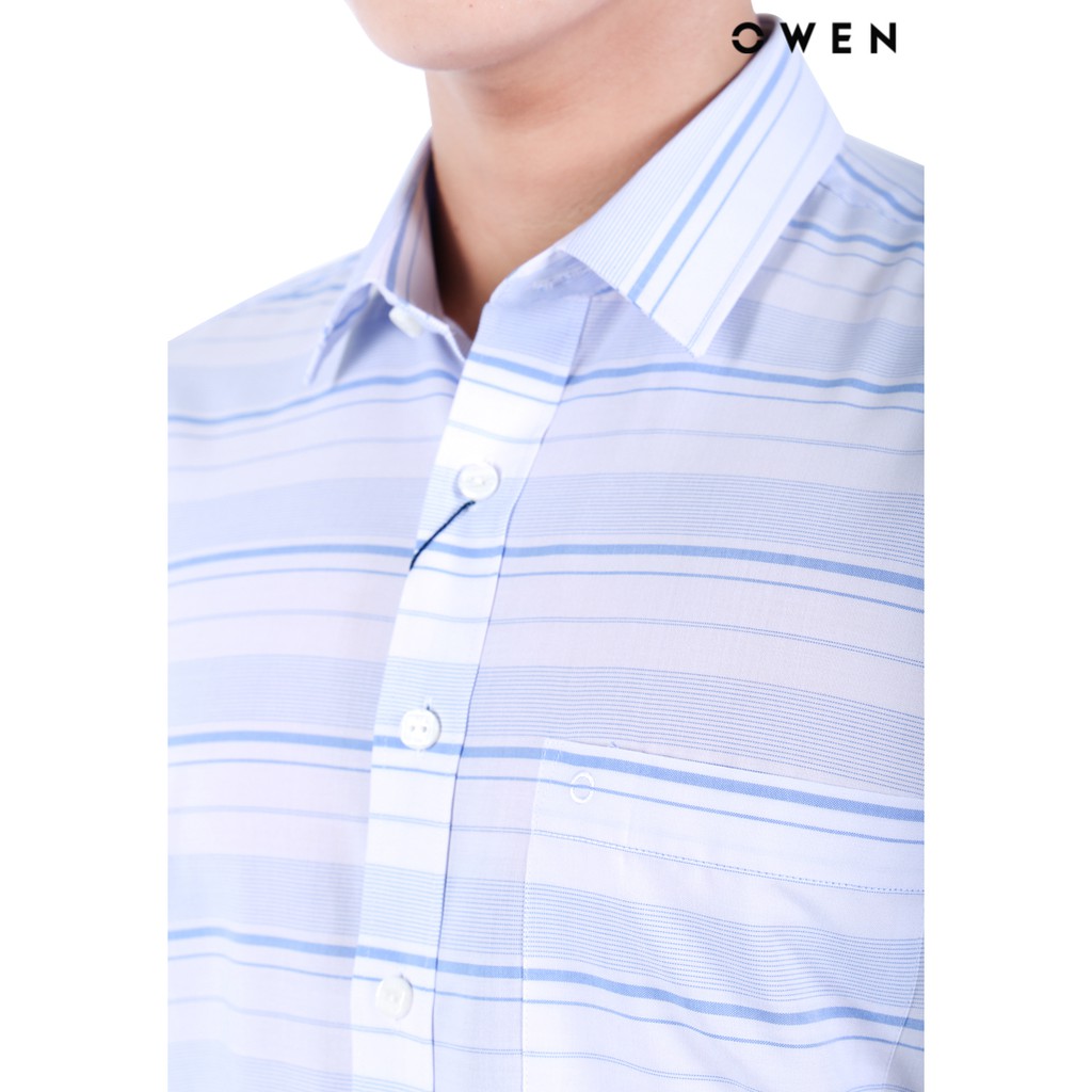 Áo sơ mi ngắn tay Owen Bamboo Bodyfit có túi màu trắng - BA20699NT | BigBuy360 - bigbuy360.vn