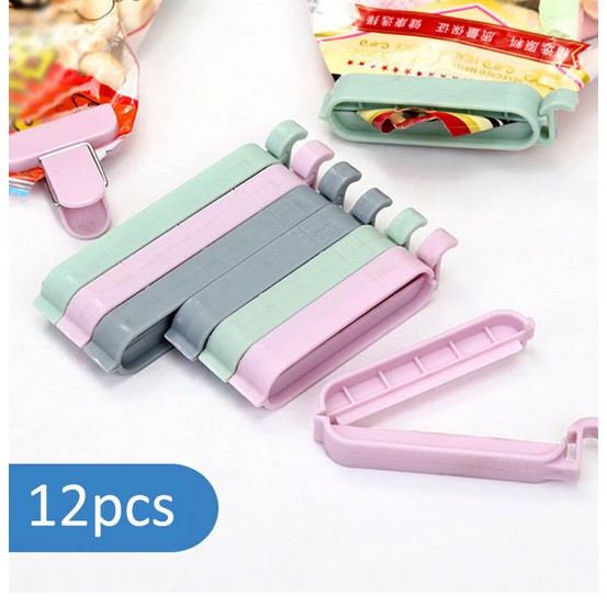 Set 12 Kẹp Túi Thực Phẩm Bằng Nhựa Tiện Lợi