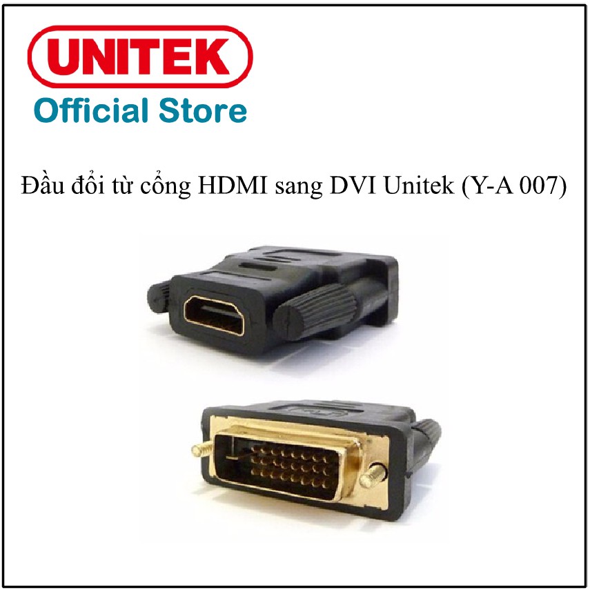 Đầu đổi từ cổng HDMI sang cổng DVI Unitek (Y-A 007)