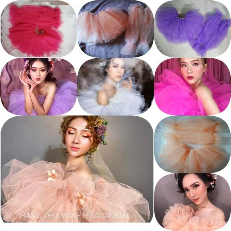 chun ngực + tay phồng chụp hình