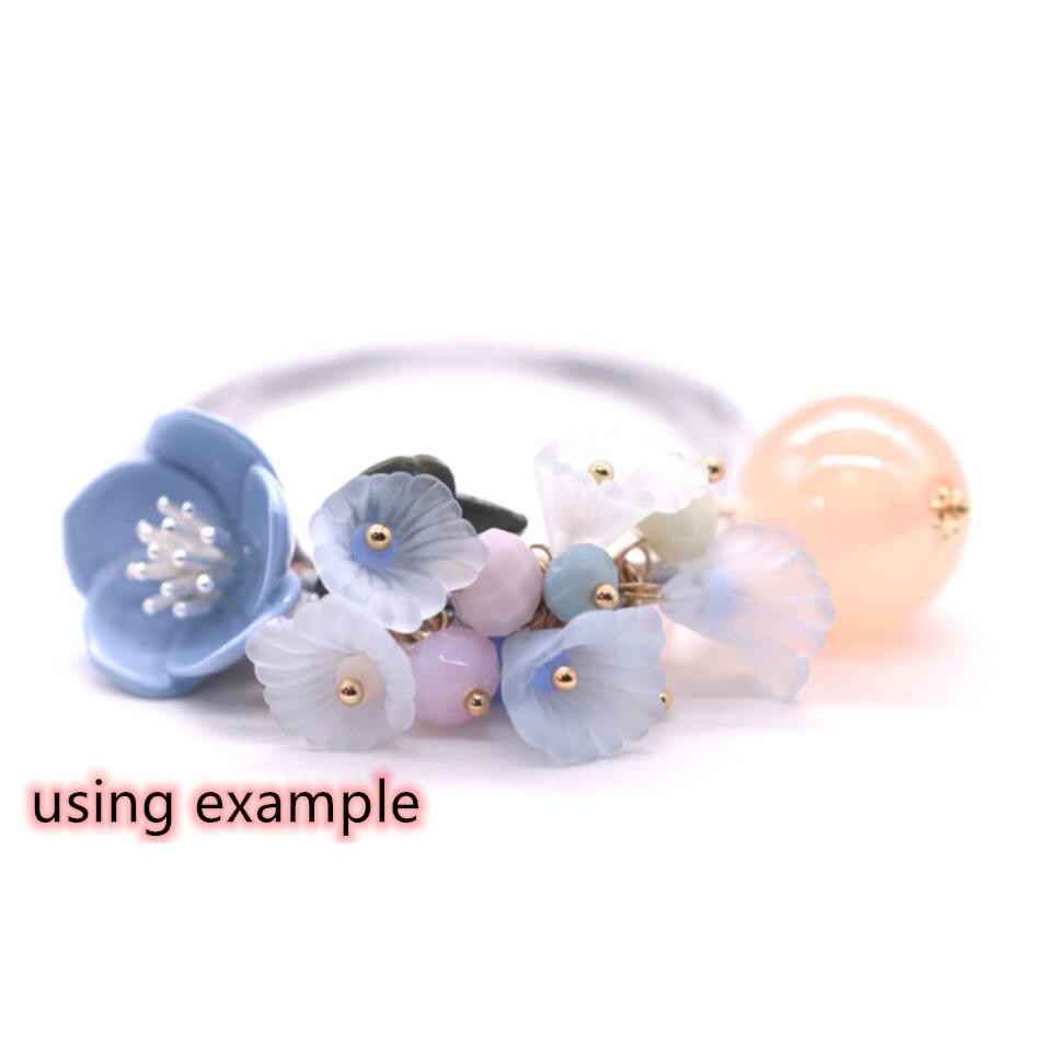 Set 100 Hạt Xỏ Lỗ Làm Trang Sức Bằng acrylic 10x12mm y1419 diy