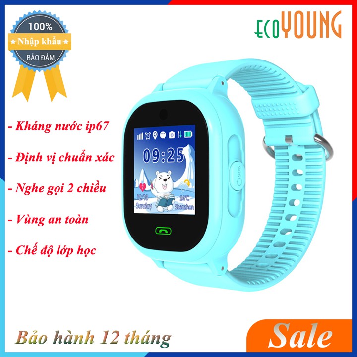 [Siêu sale] Đồng hồ định vị trẻ em ecoWatch E3C- Chống nước - Xanh