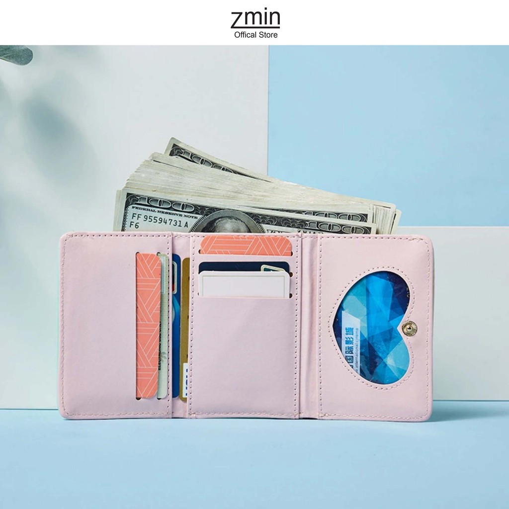 Ví mini nữ cầm tay Zmin, chất liệu cao cấp có thể bỏ túi - V006 | BigBuy360 - bigbuy360.vn