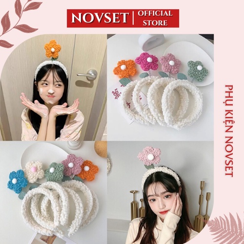 Băng đô rửa mặt NOVSET băng đô cài tóc HOA NHÚN Hàn Quốc cực xinh #BD_201