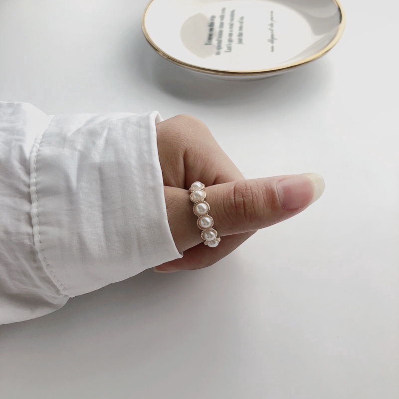 Nhẫn Ngọc Trai Đơn Giản Thời Trang