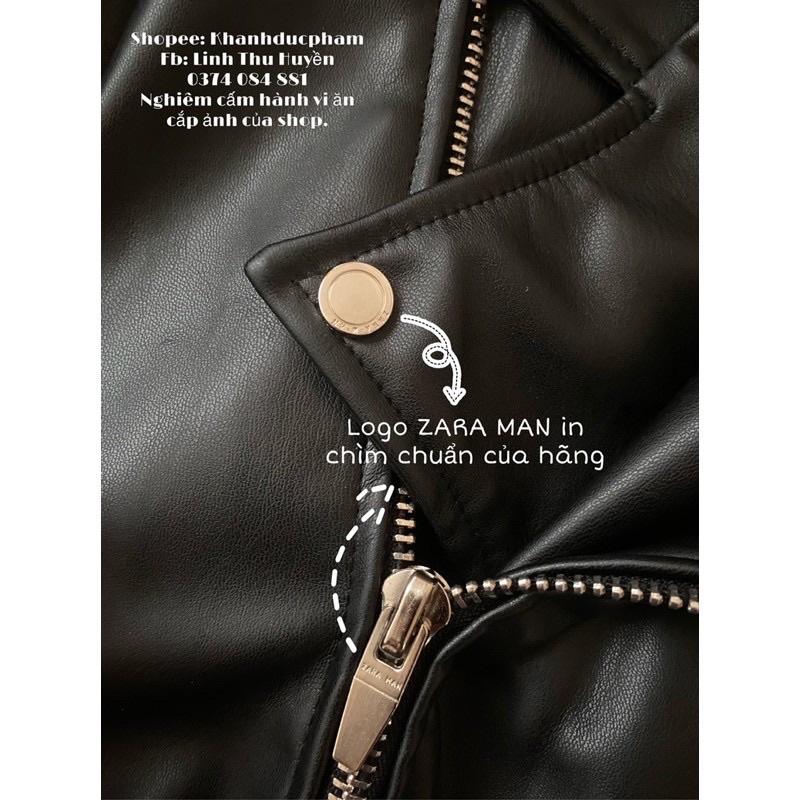 Áo khoác da nam ZARA , áo LEATHER JACKET Nam