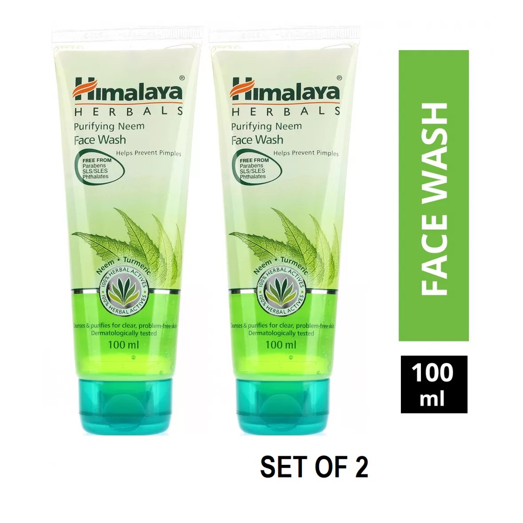 Set 2 sữa rửa mặt làm sạch mụn chiết xuất lá neem Himalaya Neem Face Wash 100ml/ tuýp | BigBuy360 - bigbuy360.vn