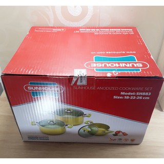 Bộ 3 nồi anod Sunhouse SH8831