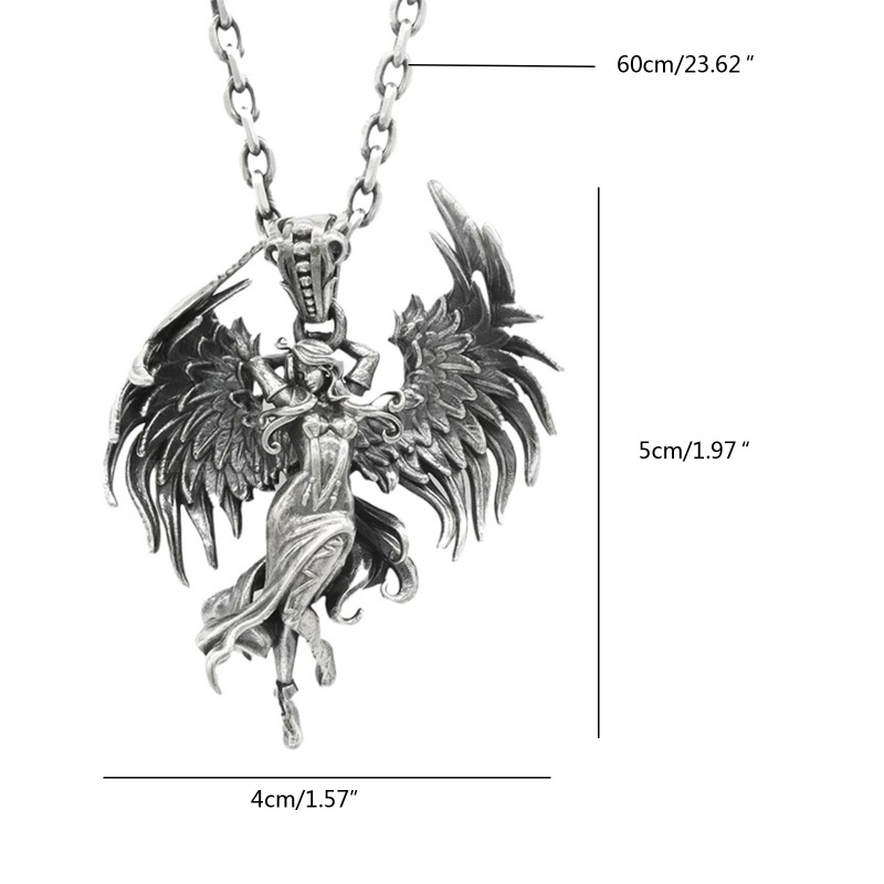 Vòng cổ Mặt Hình Thiên Thần Phong Cách Retro Cho Nữ