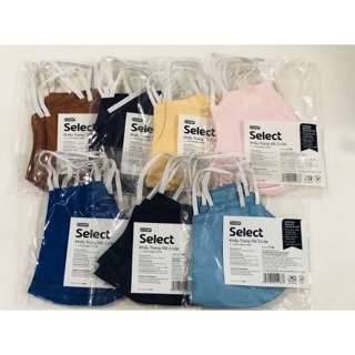 Set 3 Khẩu trang vải 2 lớp coop select kháng khẩu