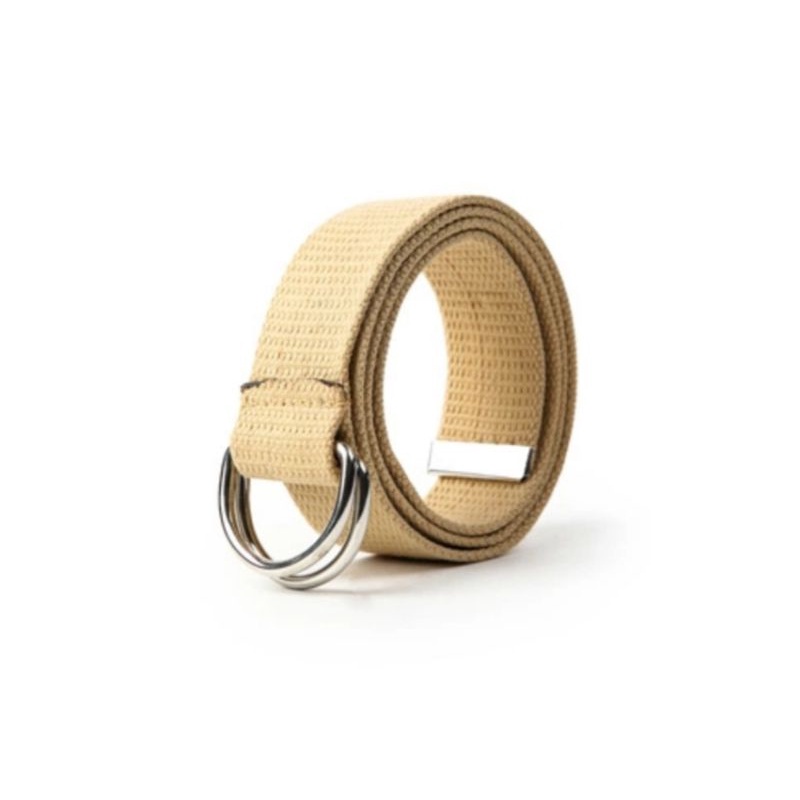 Thắt lưng unisex bản nhỏ MEANSTORE dây nịt nam nữ chất kaki dày dặn phong cách Hàn Quốc màu đen, be