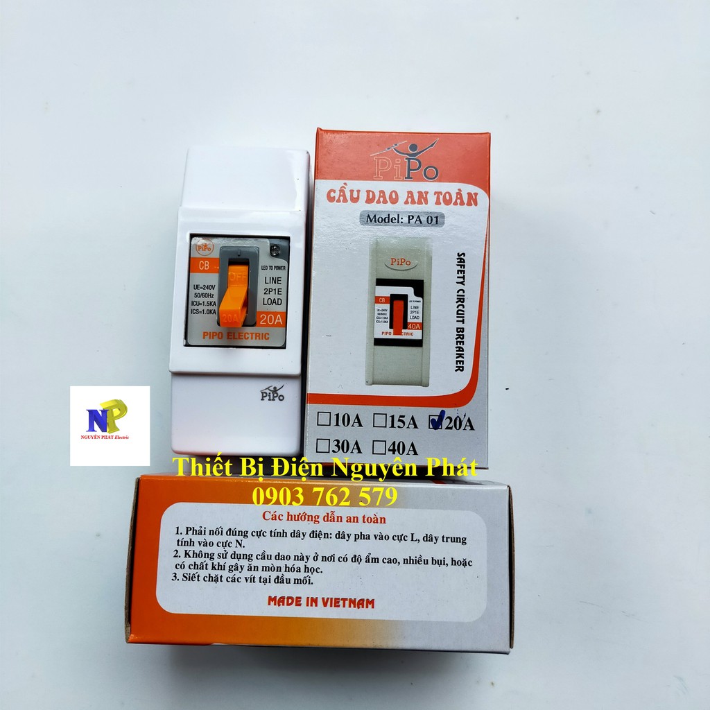 Cầu dao an toàn  PIPO loại có hộp