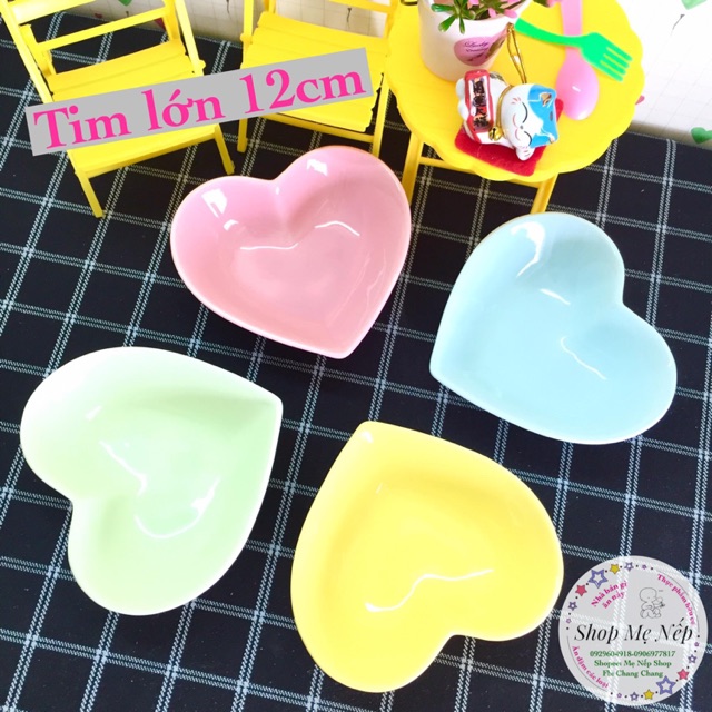 Chén sứ ăn dặm hình tim 12cm