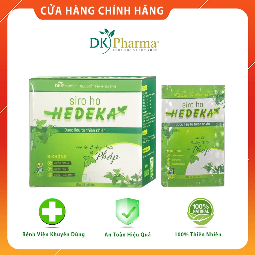 Siro ho Hedeka - Hộp 20 gói x 5ml