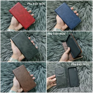 Bao da ốp lưng da iphone xr x xs xs max hàng cao cấp kèm ngăn đựng thẻ, nam châm hít cạnh