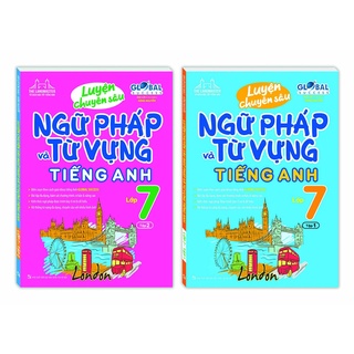 Sách - Combo Luyện chuyên sâu ngữ pháp và từ vựng tiếng anh lớp 7 tập 1, tập 2
