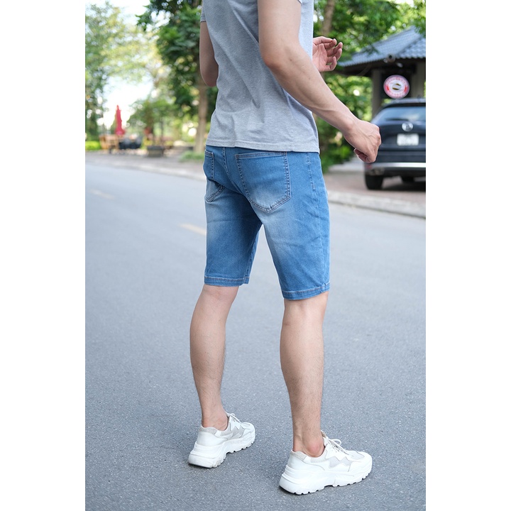 Quần Short Jean Nam H90 Chất Bò Giấy Co Giãn Mỏng Nhẹ, Thoáng Khí J013